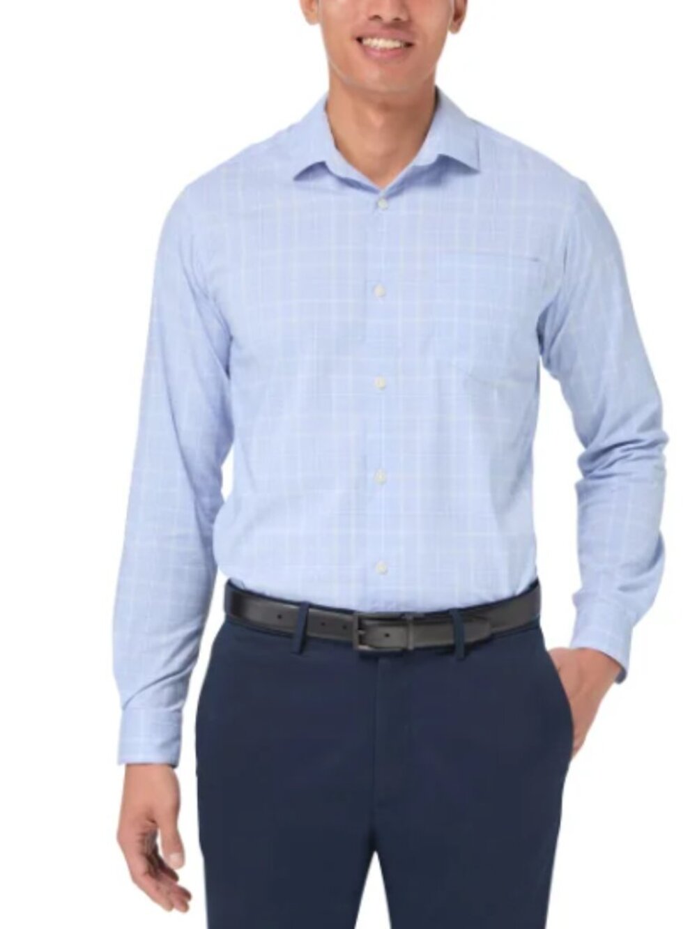 Kirkland Signature Men's Performance Sport Shirt Blue size 2XL